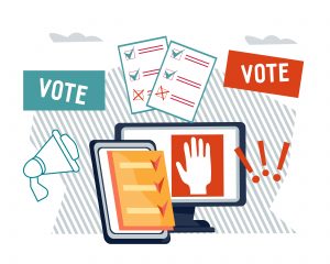 Wahlen, Abstimmung, direkte Demokratie, online oder herkömmlich